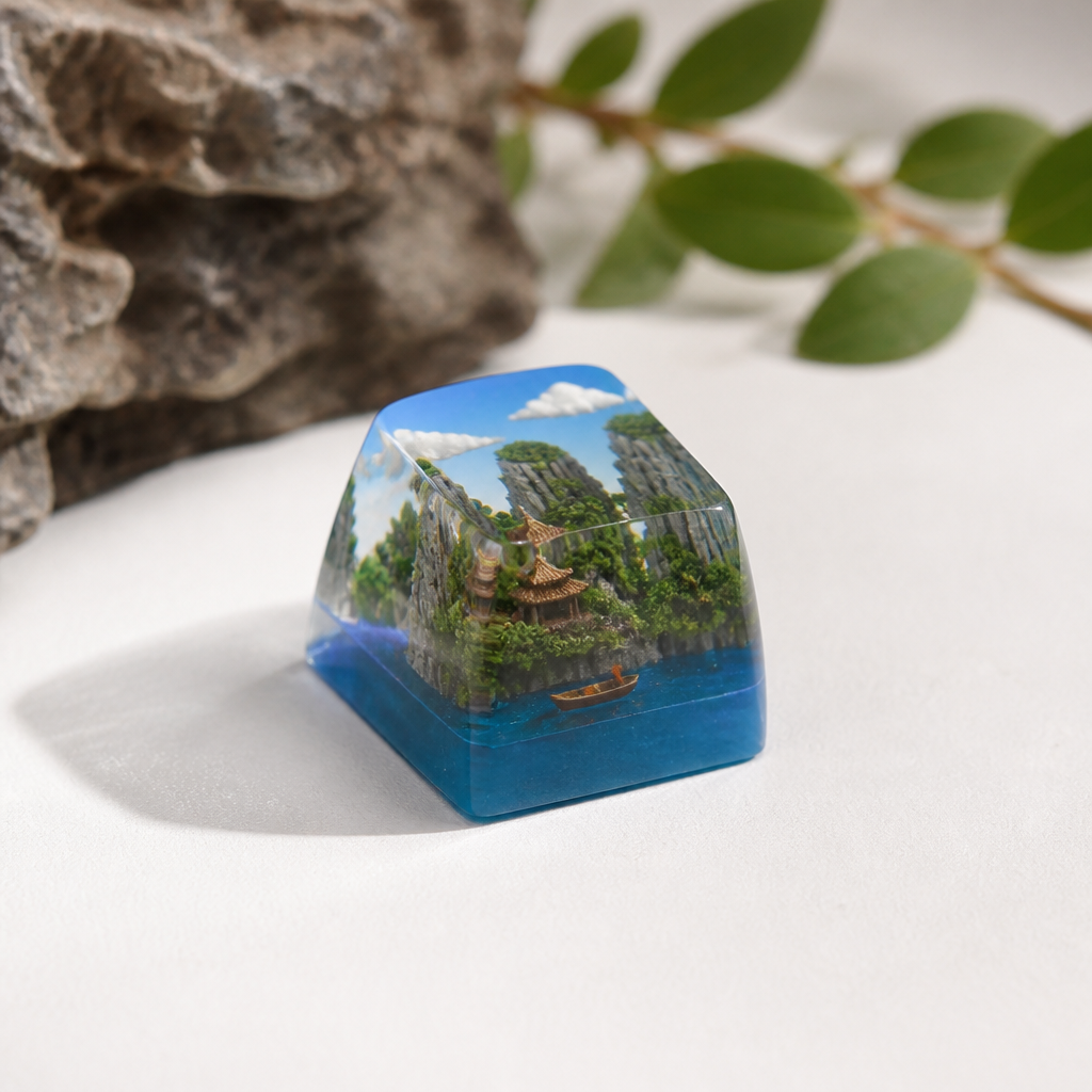 Chi tiết một chiếc artisan keycap độc đáo với hình dạng nghệ thuật