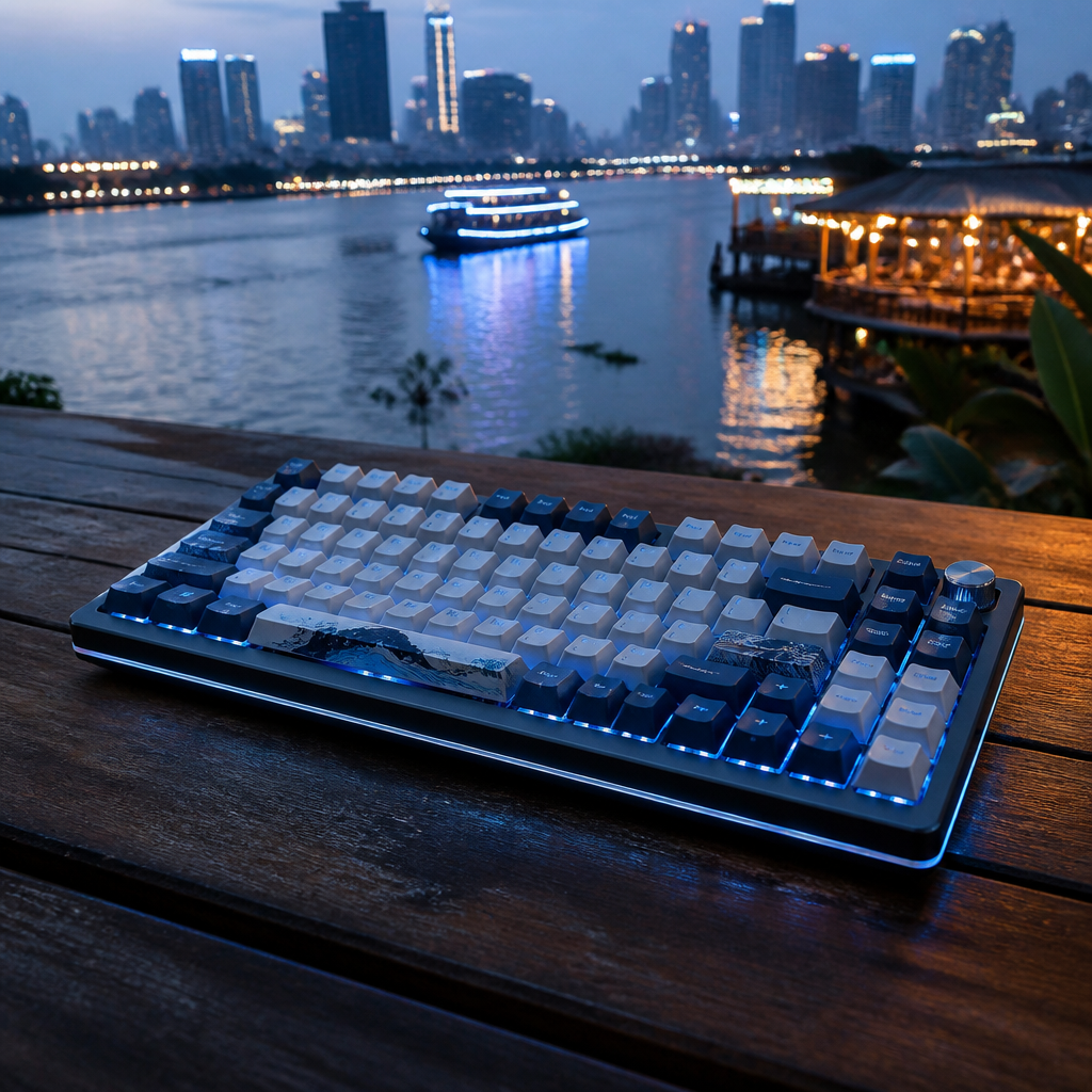 Bàn phím cơ với keycap xuyên LED và đèn nền rực rỡ
